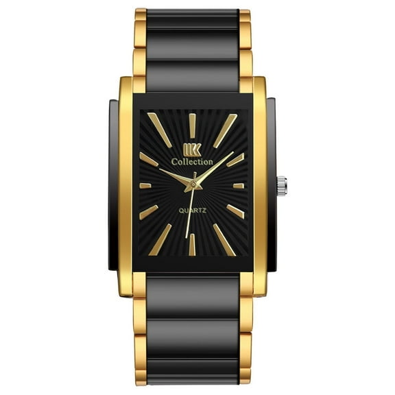 TIHLMK Men's 20mm Casual Stainless Steel Mesh Band Wristwatch, Silver & Crystal