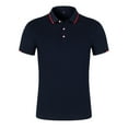 thumbnail image 1 of TIHLMK Men's Sports Shirts for Men Summer Summer Men's Casual Lapel Button Short Sleeve Business T-shirt, 1 of 2