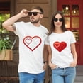 thumbnail image 1 of TIHLMK Men's T-shirts Men's Valentine's Day Printed Pattern Short Sleeve Round Neck Loose T-shirt, 1 of 5