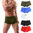 thumbnail image 1 of TIHLMK Men's Underwear Under $10 Men Underwear Letter Printed Boxer Briefs Shorts Bulge Pouch Underpants, 1 of 1