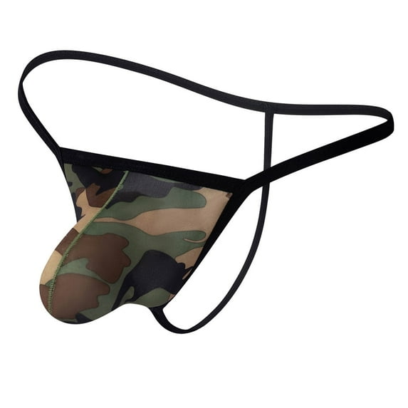 TIHLMK Men's Underwear Under $10 Transparent See Through Shorts Hot Lip Print Underpants