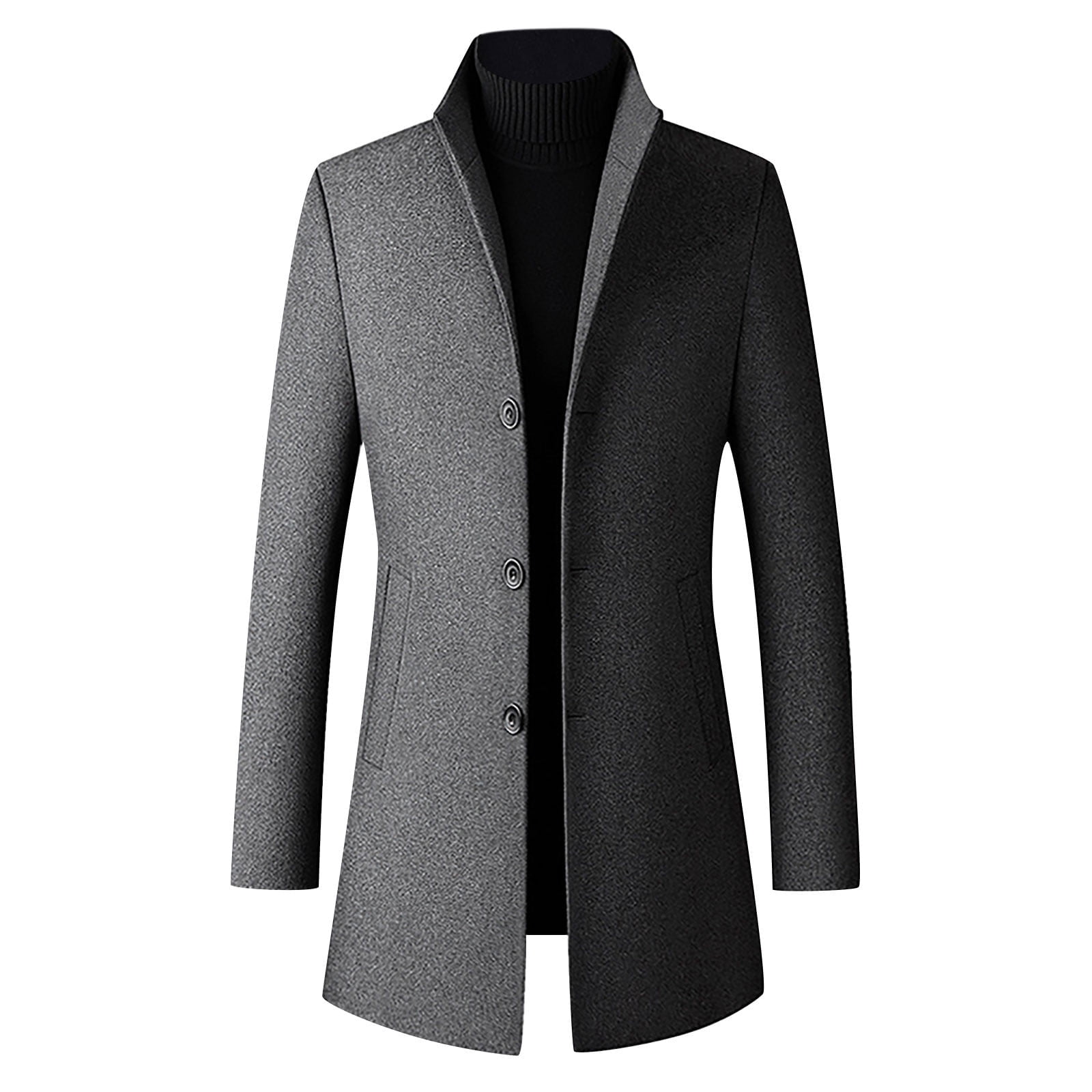 Men's Solid Color One Button Suit Coat