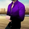 thumbnail image 1 of TIHLMK Mens Long Sleeve Tshirts Men's Long Sleeve Gradient Slim Geometric Graphic Printed Casual Shirt, 1 of 6
