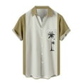 thumbnail image 1 of TIHLMK Mens Short Sleeve Shirts Button Down Tops Men's Printed Pattern Casual Fashion Lapel Short Sleeve Shirt Blouse, 1 of 5