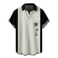 thumbnail image 1 of TIHLMK Mens Short Sleeve Shirts Button Down Tops Men's Printed Pattern Casual Fashion Lapel Short Sleeve Shirt Blouse, 1 of 5