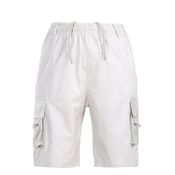 TIHLMK Mens Swim Shorts Men's Multi-pocket Overalls Shorts Loose Outdoor Shorts Sports Fitness Pants