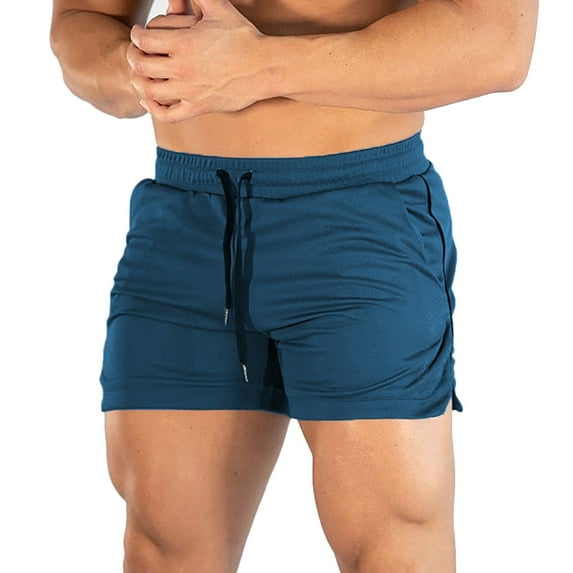 TIHLMK Mens Swim Shorts Men's Quick-drying Running Three-quarter Pants Fitness Beach Sports Shorts