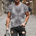 thumbnail image 1 of TIHLMK Mens T Shirt Men's Summer Neckline T-shirt 3D Printing Pattern Short Sleeve, 1 of 5