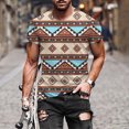 thumbnail image 1 of TIHLMK Mens T Shirt Men's Summer Neckline T-shirt 3D Printing Pattern Short Sleeve, 1 of 5
