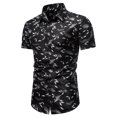 thumbnail image 1 of TIHLMK Mens Tshirts Autumn Style Men's Fashion Printed Short-sleeved Shirt, 1 of 2