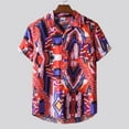 thumbnail image 1 of TIHLMK Mens Tshirts Men Hawaiian Short Sleeve Beach Shirt Printed Summer Casual Button Down Shirts, 1 of 8