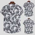 thumbnail image 1 of TIHLMK Mens Tshirts Mens Fashion Ethnic Short Sleeve Casual Printing Hawaiian Shirt Blouse T-shirt, 1 of 8