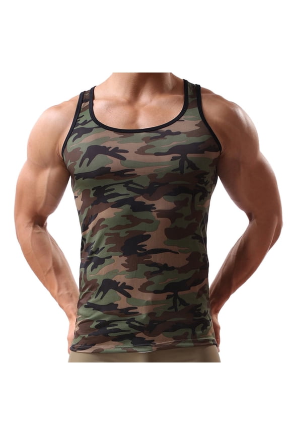 Mens Tshirts Military Sleeveless Men's Camouflage Vest Sportswear Tank Top