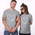thumbnail image 1 of TIHLMK Mens Tshirts Summer Men Couples Lover 's Day Short Sleeve Love Letter Print T Shirts Tops, 1 of 7