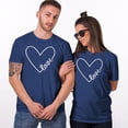 thumbnail image 1 of TIHLMK Mens Tshirts Summer Men Couples Lover 's Day Short Sleeve Love Letter Print T Shirts Tops, 1 of 7