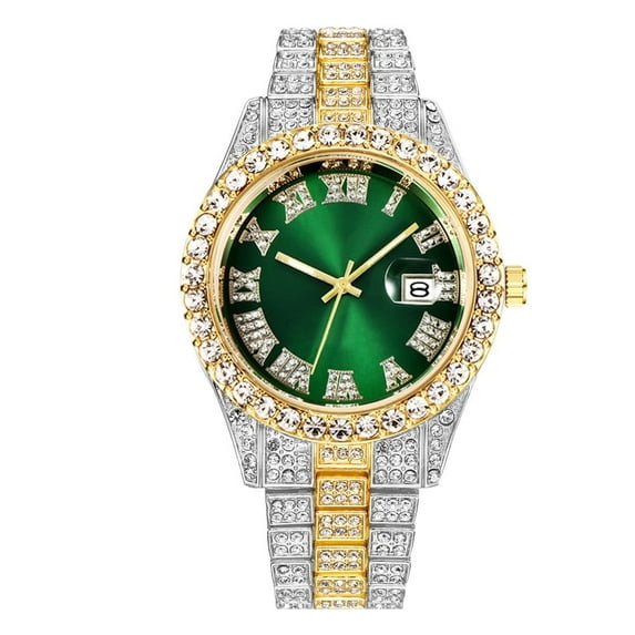 TIHLMK Mens Watches Men Fashion Watch Clock Stainless Steel Casual Dress Wrist Crystal