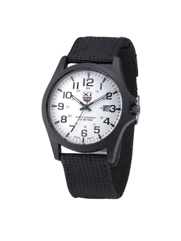 Mens Watches Mens Date Stainless Steel Military Sports Analog Quartz Army Wrist Watch