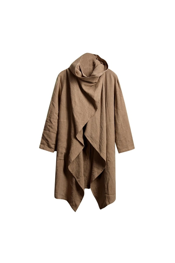 Mens Winter Coats Summer Men's Windbreaker Mid-length Cloak Cardigan Long-sleeved Jacket