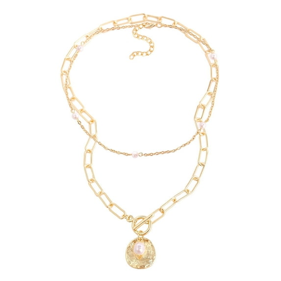 TIHLMK Necklaces for Teen Ladies Necklaces Wild Double Layered Necklaces Female Jewelry Holiday Gifts