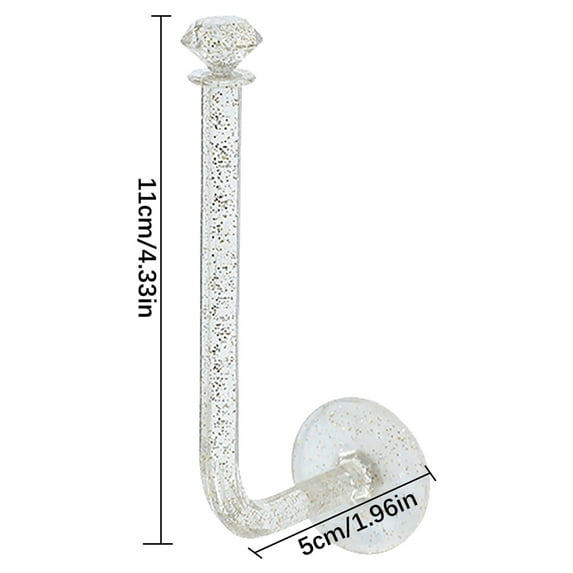 TIHLMK No Punching Transparent Hook Bathroom Head Rope Hair Hoop Jewelry Hanger Traceless Paste Small Object Hook