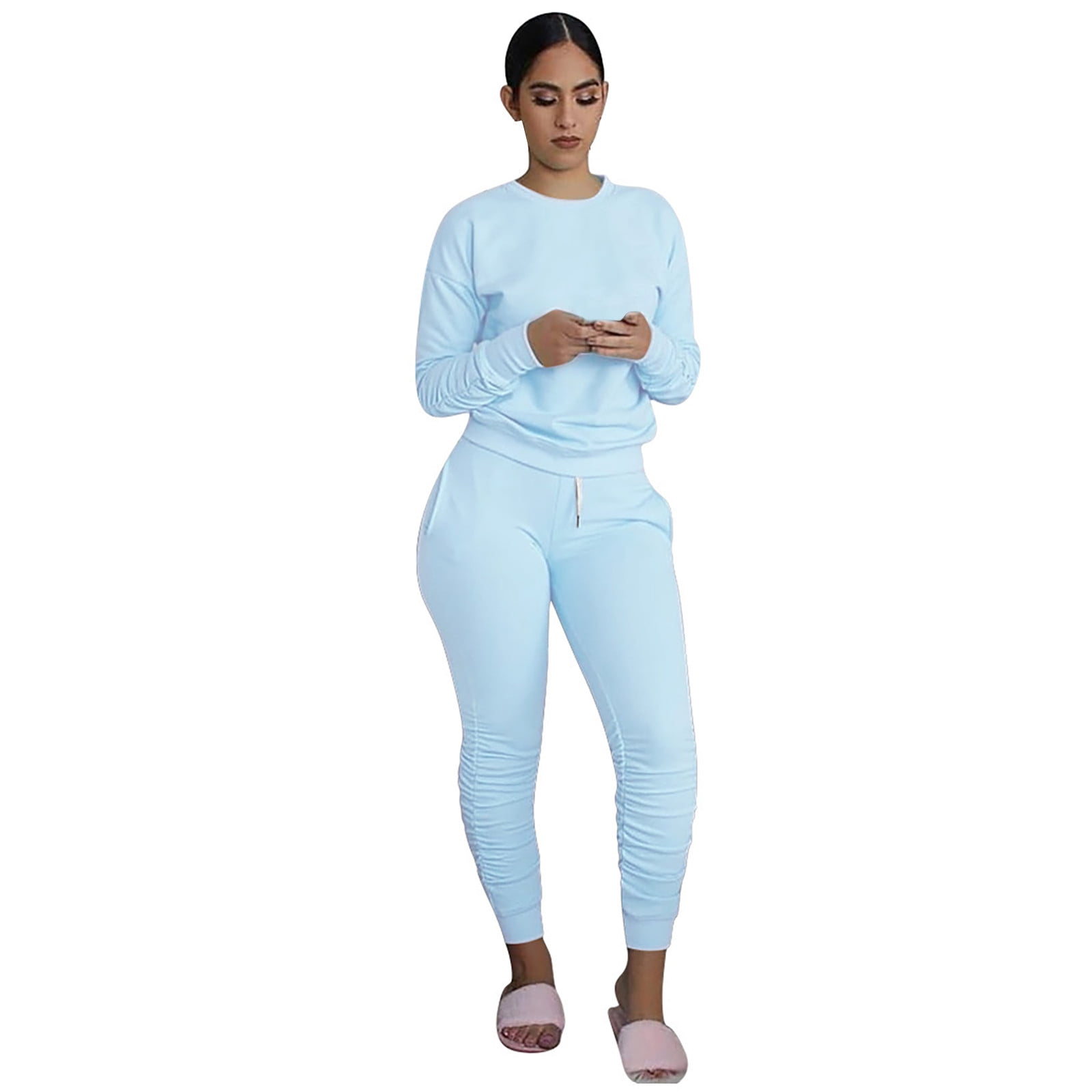 TIHLMK Outfit Suits Deals Clearance Women Tracksuits Stretchy Long
