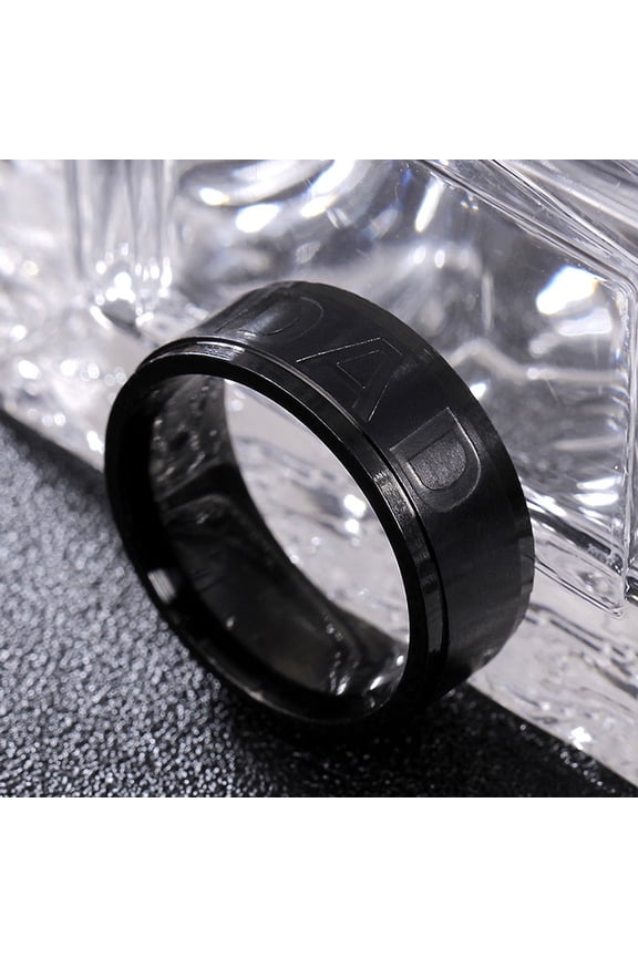 Ring for Men Fashion Letter DAD Ring Men's Titanium Steel Ring Jewelry Ring 1pc