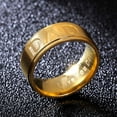 thumbnail image 1 of TIHLMK Ring for Men Fashion Letter DAD Ring Men's Titanium Steel Ring Jewelry Ring 1pc, 1 of 8