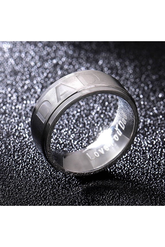 Ring for Men Fashion Letter DAD Ring Men's Titanium Steel Ring Jewelry Ring 1pc