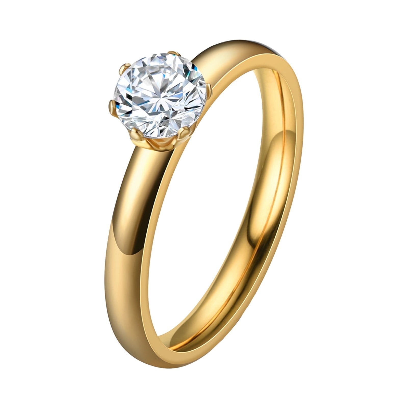 TIHLMK Ring for Women Adjustable Size Women's Ring Bridal Zircon ...