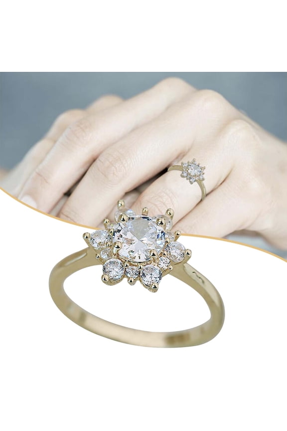 Ring for Women Christmas Ornament Snowflake Ring Christmas Ornament Gift for Women Ring Jewelry