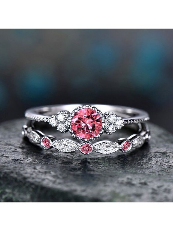 Ring for Women Fashion Ring Couple Jewelry 2 Piece Set
