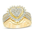 thumbnail image 1 of TIHLMK Ring for Women Ladies Fashion Wedding Gold Ring Two Piece Set Ring, 1 of 6