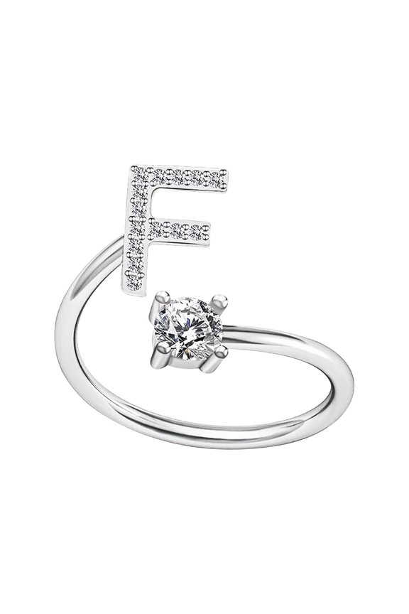 Rings for Teen Women's Fashion OpeningRing Couple Ring Opening Letter Ring Jewelry