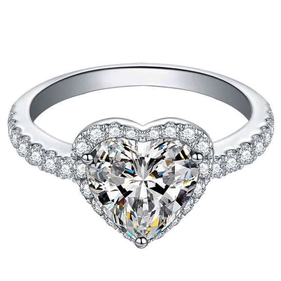 TIHLMK Rings for Women Elegant Heart Ring for Lady Finger Ring Perfect for Party Day Wedding Jewelry Great Gift
