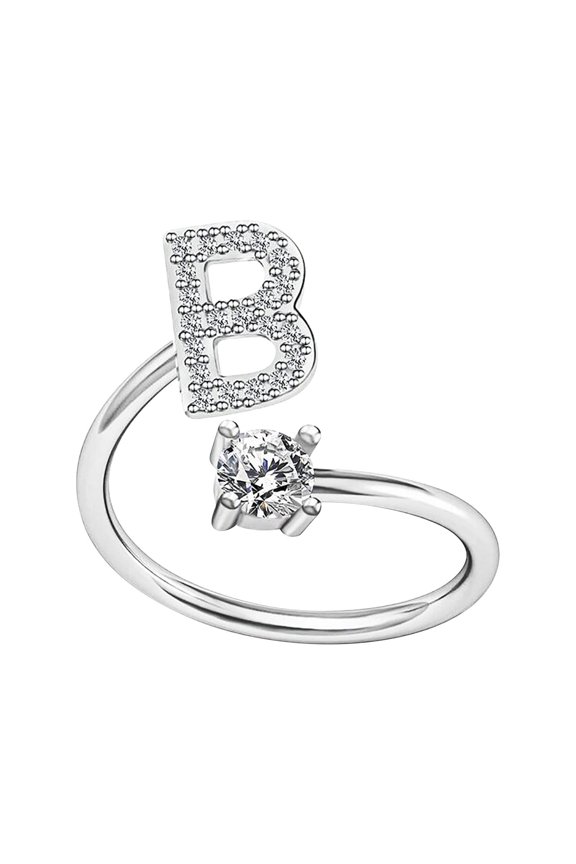 Rings for Women's Fashion OpeningRing Couple Ring Opening Letter Ring Jewelry