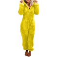 thumbnail image 1 of TIHLMK Rompers for Women Women Long Sleeve Hooded Jumpsuit Pajamas Casual Winter Warm Rompe Sleepwear Gifts for Women, 1 of 6
