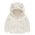 thumbnail image 1 of TIHLMK Baby Outerwear Toddler Baby Winter Jacket Cotton Windproof Warm Winter Coats Cute Hooded Jacket Plush Cute Bear Ears, 1 of 6
