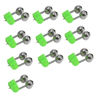 50Pcs Fishing Bells Double Bells Alert Stainless Steel Portable Plastic  Clips Bell for Angling