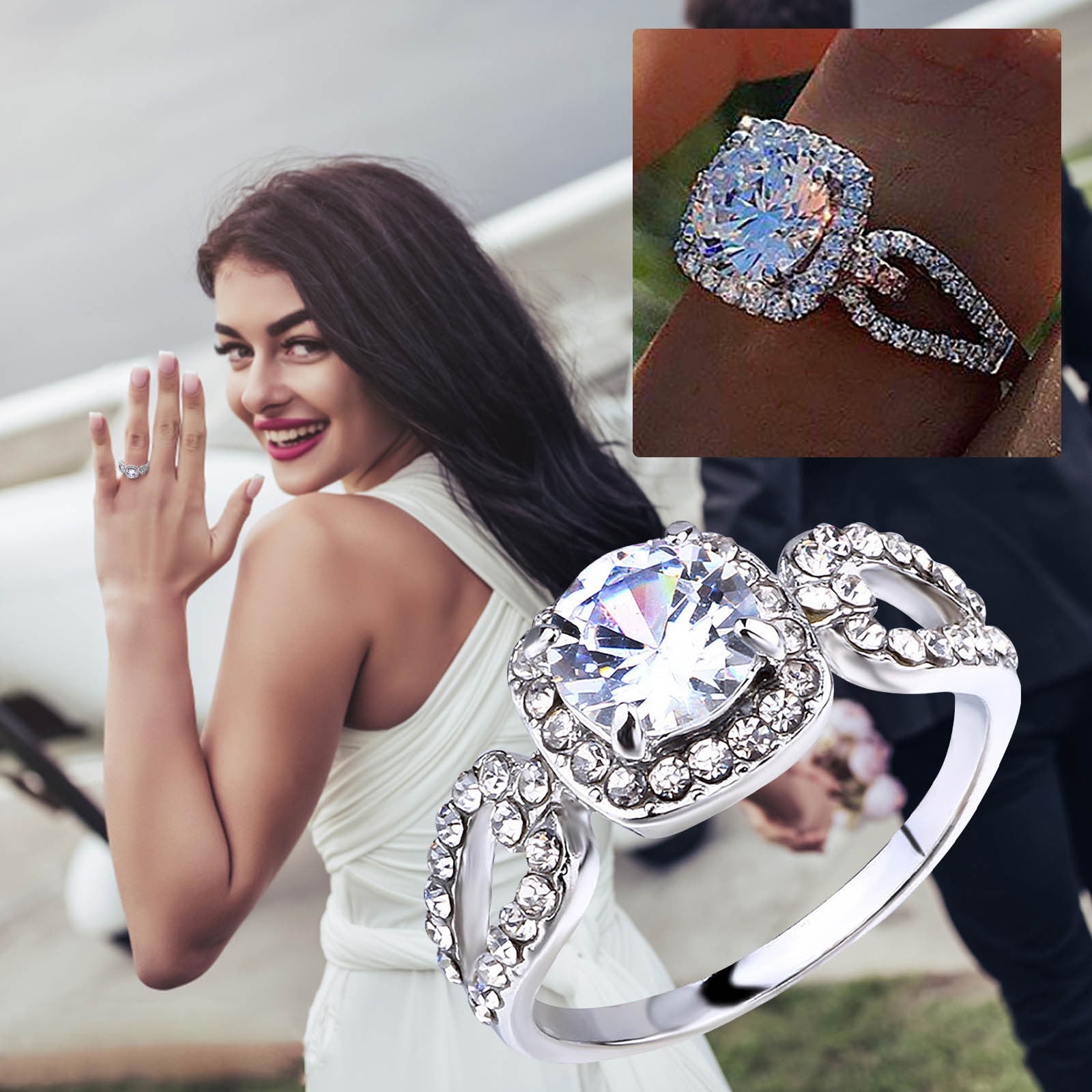 14KY Flower Diamond Fashion Ring 001-130-00048 | Ross Elliott Jewelers |  Terre Haute, IN