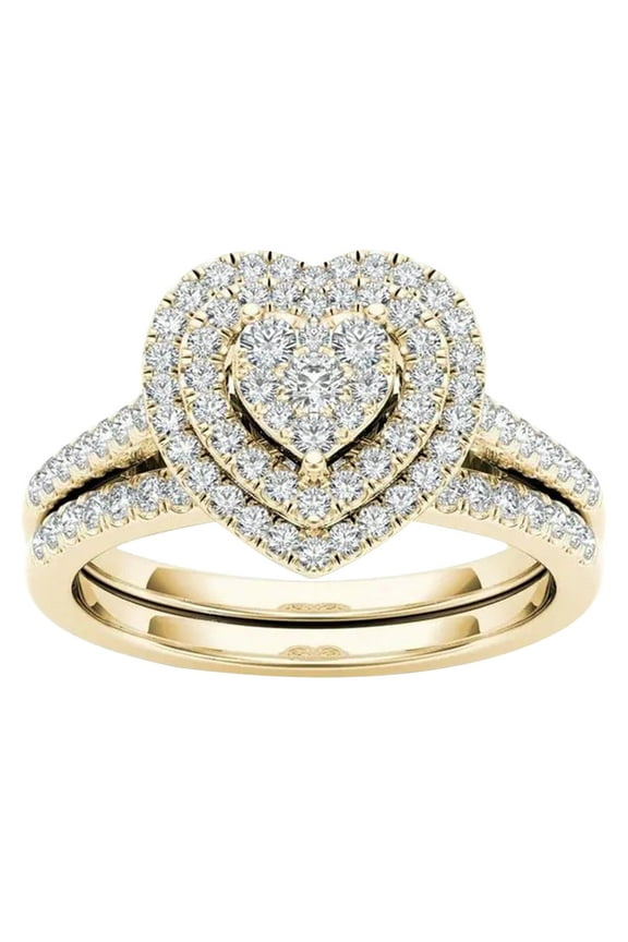 Womens Ring Luxury Elegant Fashion Silver Jewelry Bridal Zircon Elegant Wedding Ring