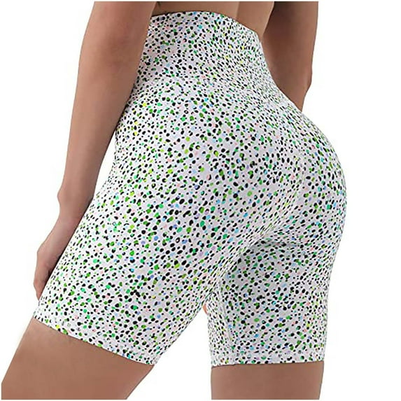 TIHLMK Short Yoga Pants Sales Clearance Women Printed Running Shorts Sport Pant Elastic Waist Workout Shorts Gift for Women