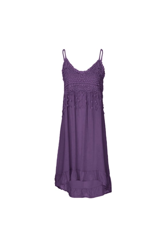 Summer Dress for Women Beach Women's Fashion Sleeveless Summer Tassel Cotton Fashion Long Dress Gift for Women