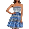 thumbnail image 1 of TIHLMK Summer Maxi Dresses for Women Women's Bohemian Style Strapless Elastic Band Dress Dresses Sleeveless Floral Print Dress Gift for Women, 1 of 8