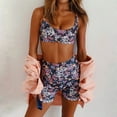 thumbnail image 1 of TIHLMK Women's Split Two-Piece Print Swimsuit Bikini Set - Beachwear Swimwear Polyester Summer Casual Beach Pool Wear for Women, 1 of 8