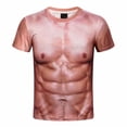 thumbnail image 1 of TIHLMK Tshirts Shirts for Men 3D Slugger Muscle Suit Muscle Man Personality Realistic Short-sleeved T-shirt, 1 of 7