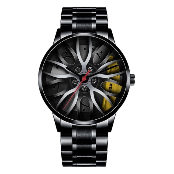 TIHLMK Watch for Men Man Fashion Watch Clock Stainless Steel Casual Dress Wrist Crystal Jewelry