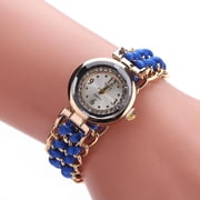 TIHLMK Watch for Women Knitting Rope Chain Winding Analog Quartz Movement Wrist Watch