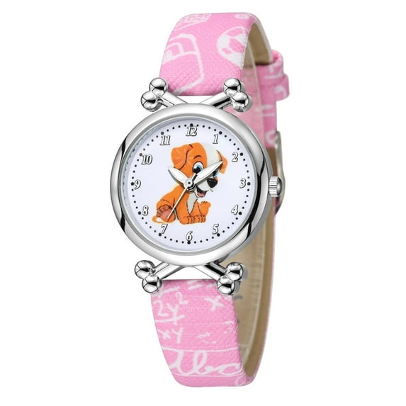 TIHLMK Watch for Youngster Fashion Cartoons Buckle Dazzling Mesh Belt Watch Rubber Watch