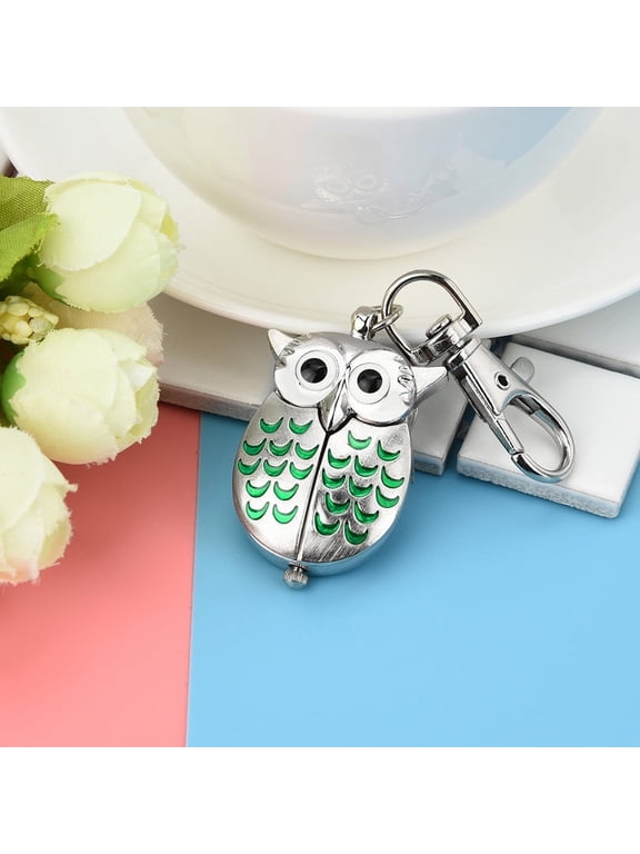 Watches for Women Fashion Gorgeous Owl Watch Clip Pocket Keychain