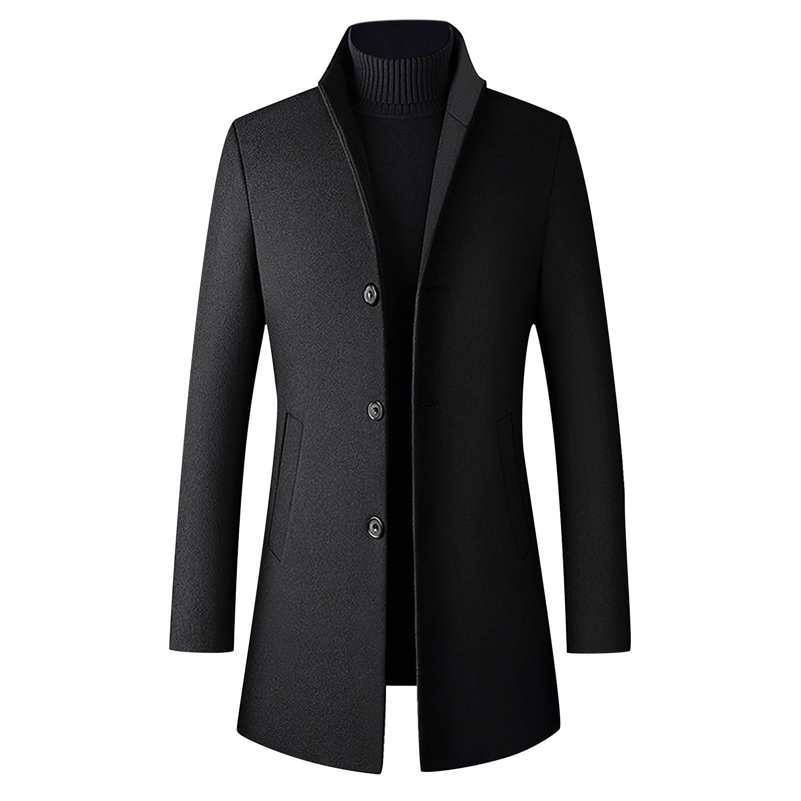 TIHLMK Men's Single-breasted Solid Color Windbreaker Suit, Business ...